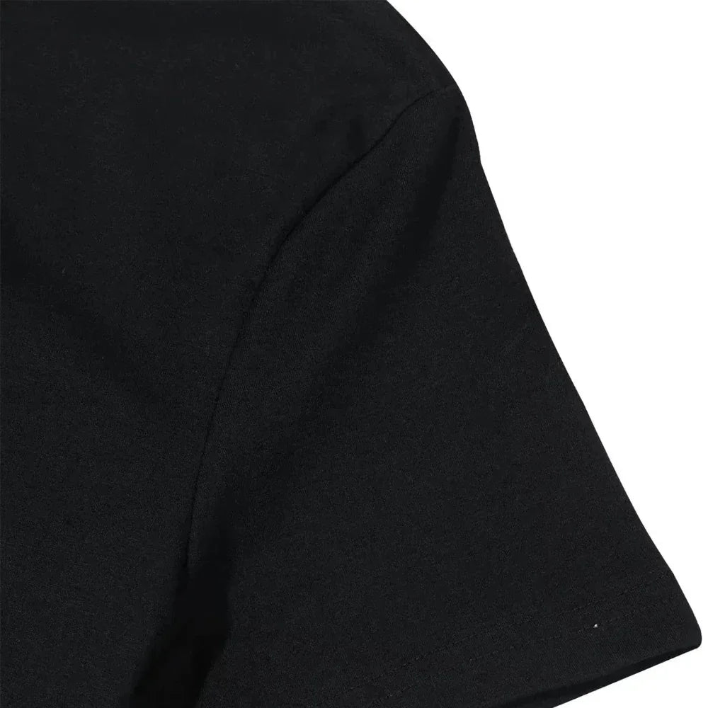 Casual Cotton T-Shirt with Bicycle Print Short Sleeve Round Neck awesome at the track