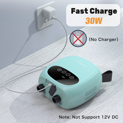 dwndpump Electric 20PSI SUP Pump 38.48Wh Battery for inflatables boats, toys