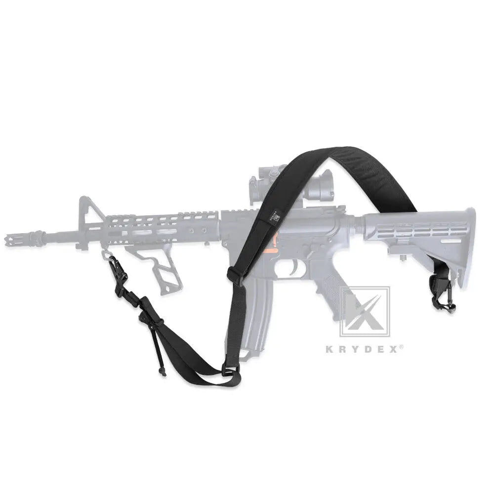 KRYDEX Tactical padded Gun Sling, Removable 2 Point / 1 Point 2.25"