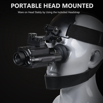 HD 1080P Night Vision Goggles with Head-Mounted  940nm IR 5X Zoom Monocular for Hunting Camping