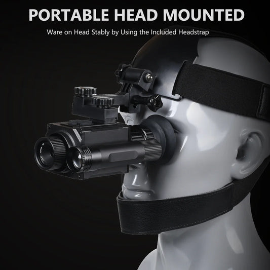 HD 1080P Night Vision Goggles with Head-Mounted  940nm IR 5X Zoom Monocular for Hunting Camping