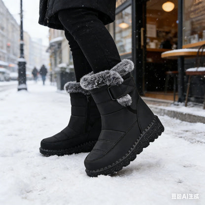 Women's Winter Boots  2026 New Faux Fur Long Plush Platform Shoes Warm Cotton Couples Ankle Boots
