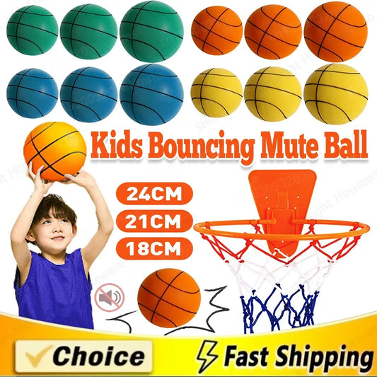Silent foam Basketball & Soccer Ball 18/21/24cm