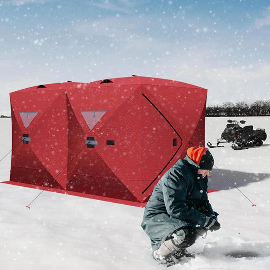 Portable Pop Up Ice Fishing Shelter Waterproof & Windproof Oxford Fabric