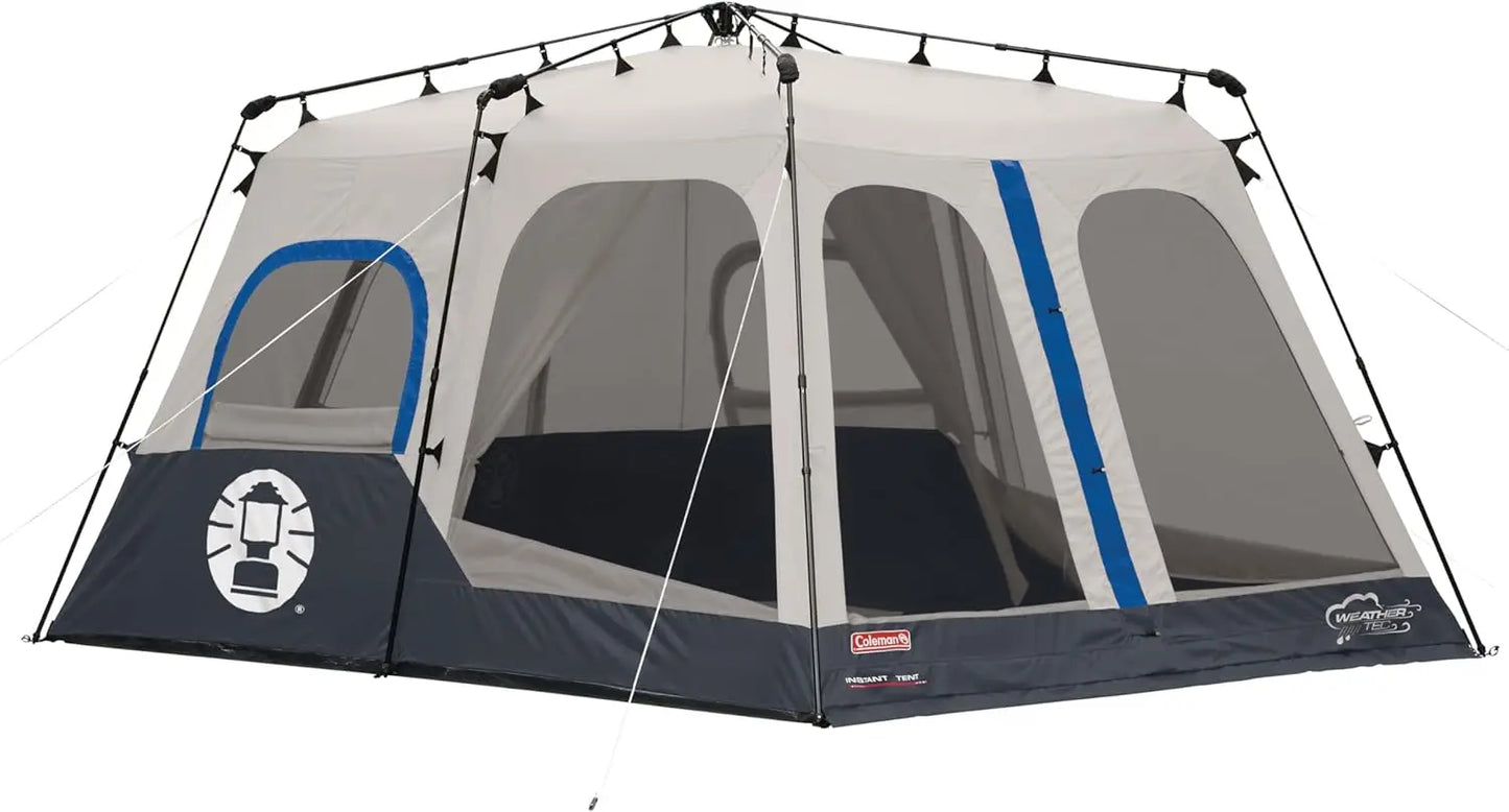 Instant Camping Tent with 1-Minute Setup, Tent with Pre-Attached Poles, Air Vent, & Carry Bag