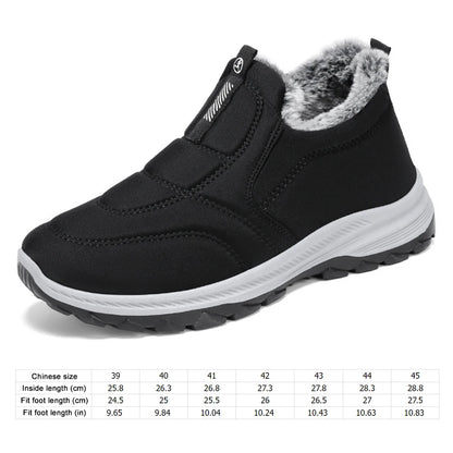Warm Walking Shoes Lightweight Thermal Ankle Non-slip Slip On Sneakers Thick Fur