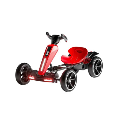 12V electric Kids Pedal Go Kart, Outdoor Ride on Toy with Adjustable Seat, 4 Wheels for Boys and Girls