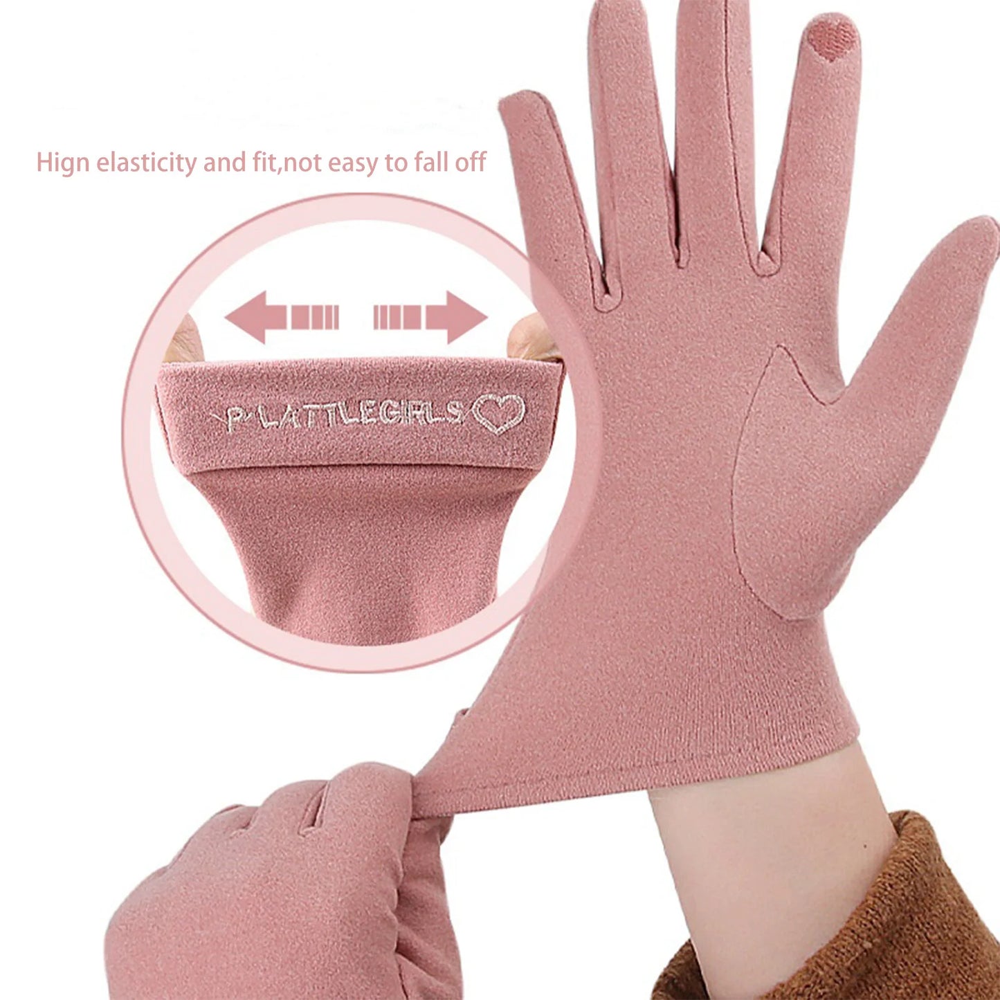 Women's Winter Warm Gloves Touchscreen Texting Thick Thermal Snow Gloves