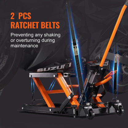 1500 LBS Steel Hydraulic Motorcycle ATV Jack Stand