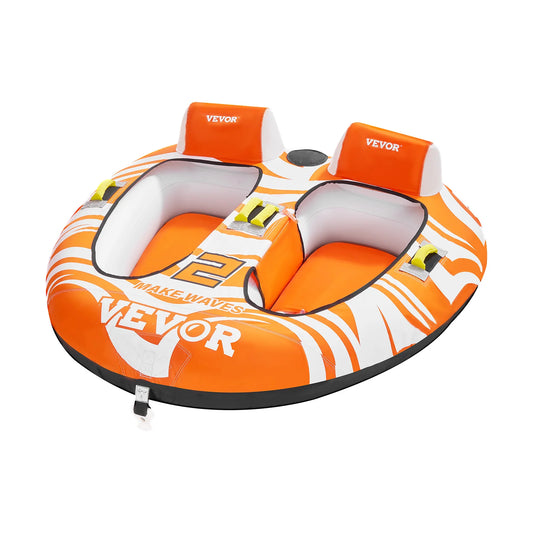 Towable Tubes for Boating 2Person Inflatable Boat Tubes 340lbs Water Sport Tubes for Boat to Pull-with 840D Full Nylon