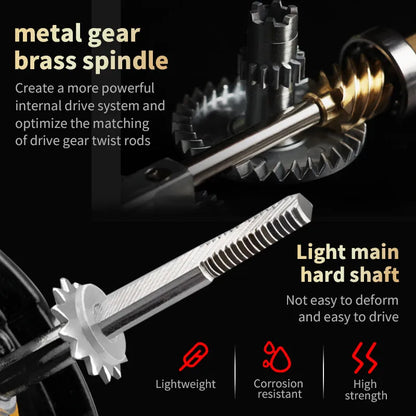 1 Piece Two-Hand Rotating Fishing Reel, He1000-7000 Series, 5.2:1 Gear Ratio, 22.05lb Extraction, Smooth and Sensitive Aluminum Alloy Body, Pa Nylon, Left/Right Hands Suitable for Freshwater and Saltwater