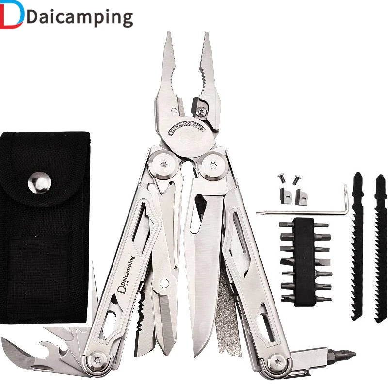 Daicamping DL30 Multitools Hand Clamp Folding Knives Scissor Cutters Pliers