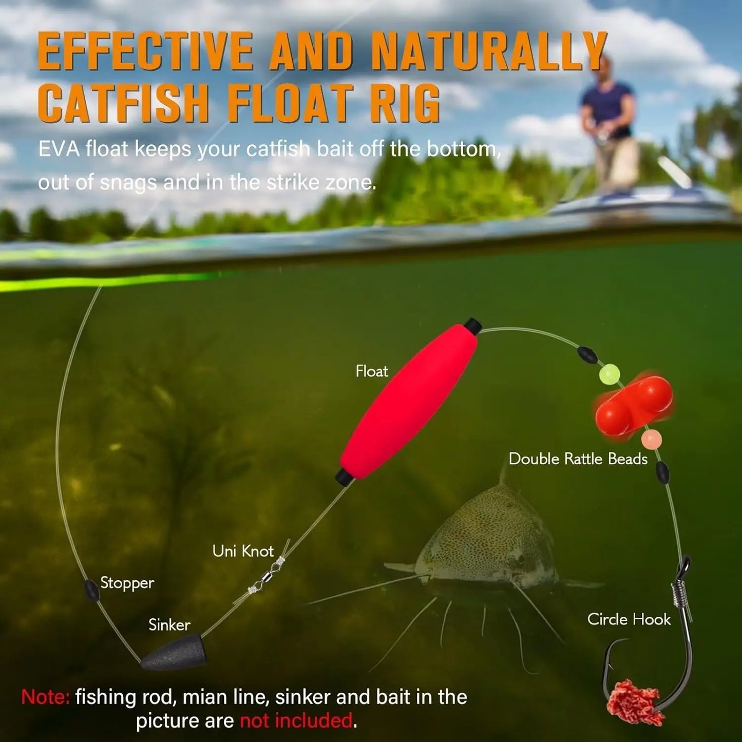 Tackle Making Kit - 102PCS/99PCS Rig With Floats, Hooks, Swivels, and Fishing Bells