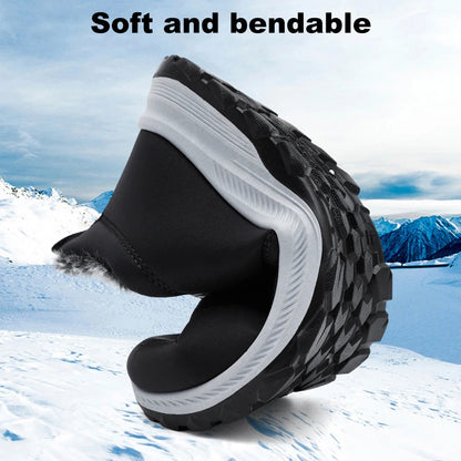 Warm Walking Shoes Lightweight Thermal Ankle Non-slip Slip On Sneakers Thick Fur
