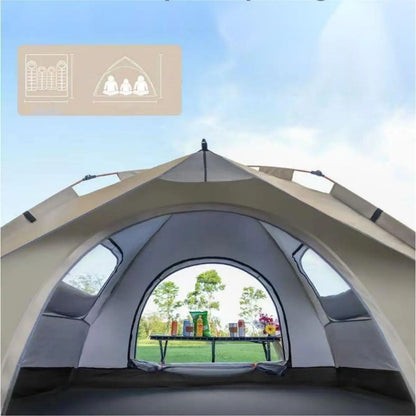 Automatic Pop-Up Travel Camping Tent with Two doors & Windows