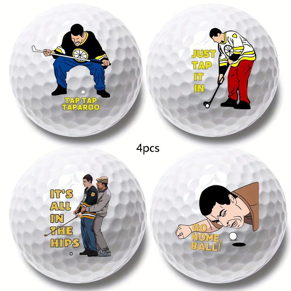 4 Counts Funny Golf Balls Gift Set Funny Novelty Golfer Present for Men Dad Golfing Fan One Standard Size