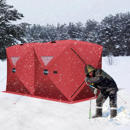Portable Pop Up Ice Fishing Shelter Waterproof & Windproof Oxford Fabric
