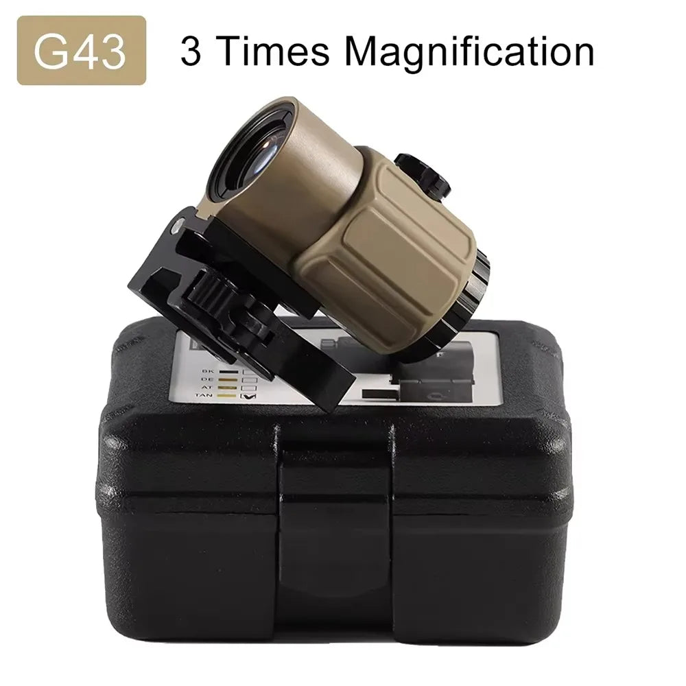 G33 G43 G45 Sight Fixed 3X 5X Magnifier Scope With Switch to Side Quick Detachable QD Mount
