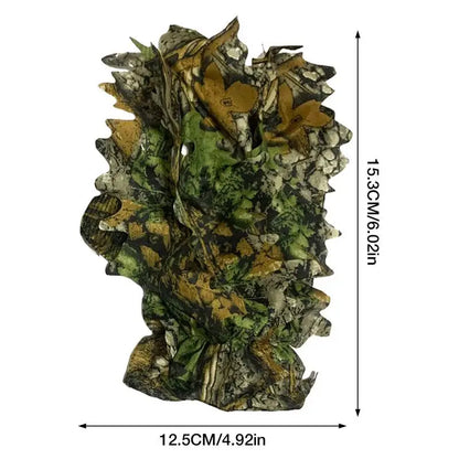Hunting 3D Ghillie Gloves Camouflage Suit Gloves Leafy Camouflage Headwear For Jungle Wildlife Photography