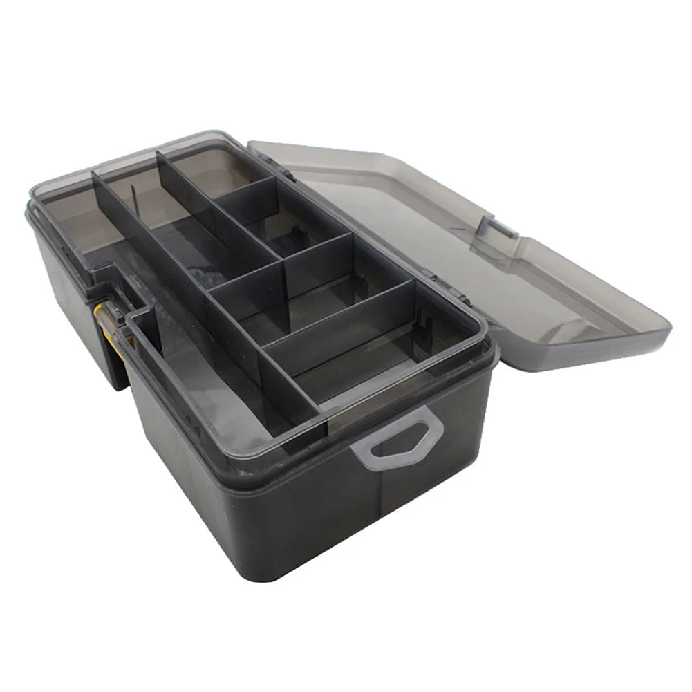 Portable Lure Tackle Box Removable Plastic Fishing Tackle Box Fake Bait Hook Tool Storage Box
