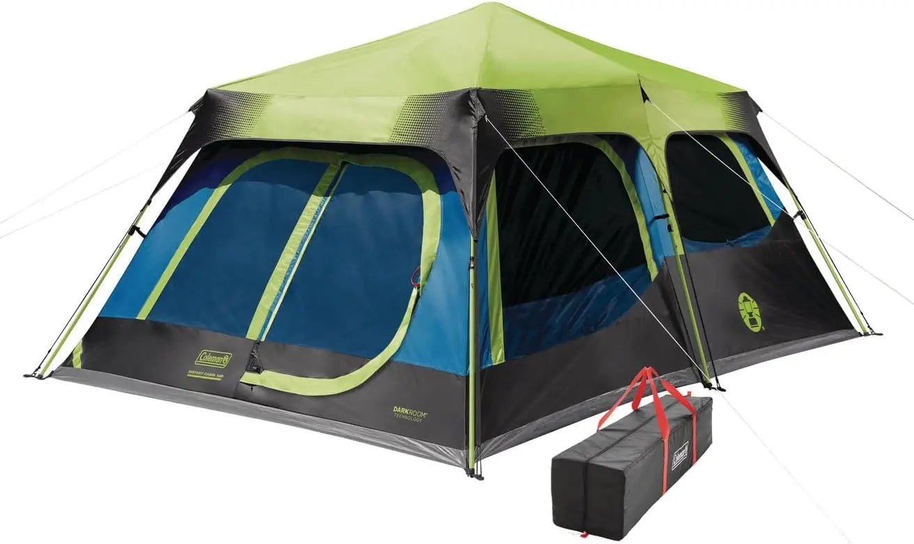 Instant Camping Tent with 1-Minute Setup, Tent with Pre-Attached Poles, Air Vent, & Carry Bag
