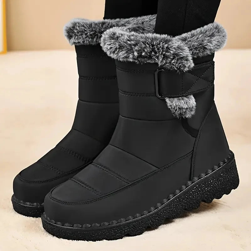 Women's Winter Boots  2026 New Faux Fur Long Plush Platform Shoes Warm Cotton Couples Ankle Boots