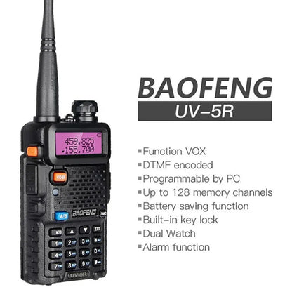 2pcs BAOFENG UV-5R 5W 8W High Power Dual Band Two Way Radio Long Range Handheld Portable Walkies Talkies
