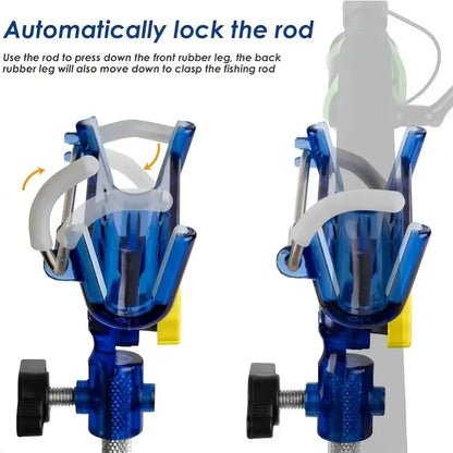 2-piece stainless steel fishing rod holder, 360° adjustable self-lock