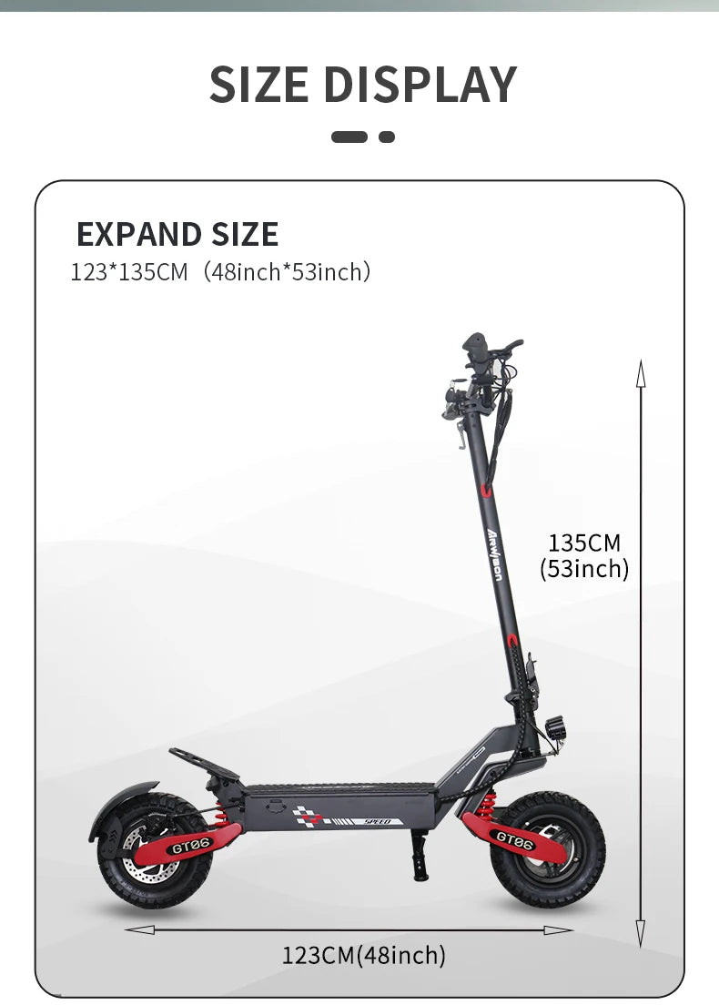 GT06 1200W Foldable E-Scooter for Adults -Max Speed 25MPH, 48V 13AH/23.4AH, 11"Off-Road Tires | US Stock, Factory Direct