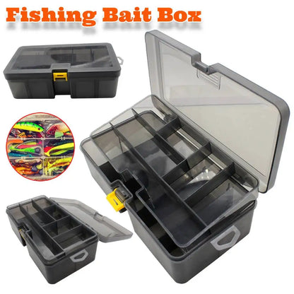 Portable Lure Tackle Box Removable Plastic Fishing Tackle Box Fake Bait Hook Tool Storage Box