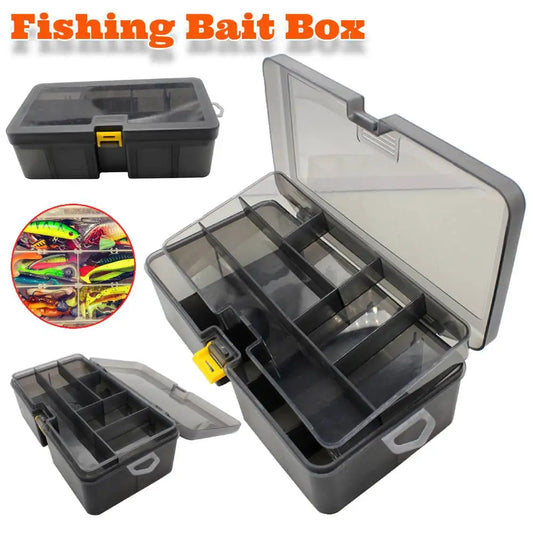 Portable Lure Tackle Box Removable Plastic Fishing Tackle Box Fake Bait Hook Tool Storage Box