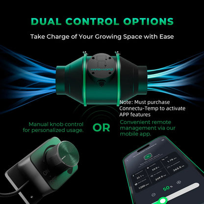 2025 Mars Hydro 4'' 6'' Smart Ifresh Inline Ducting Fan Ventilation Kits with Carbon Filter for Grow Tent Kits