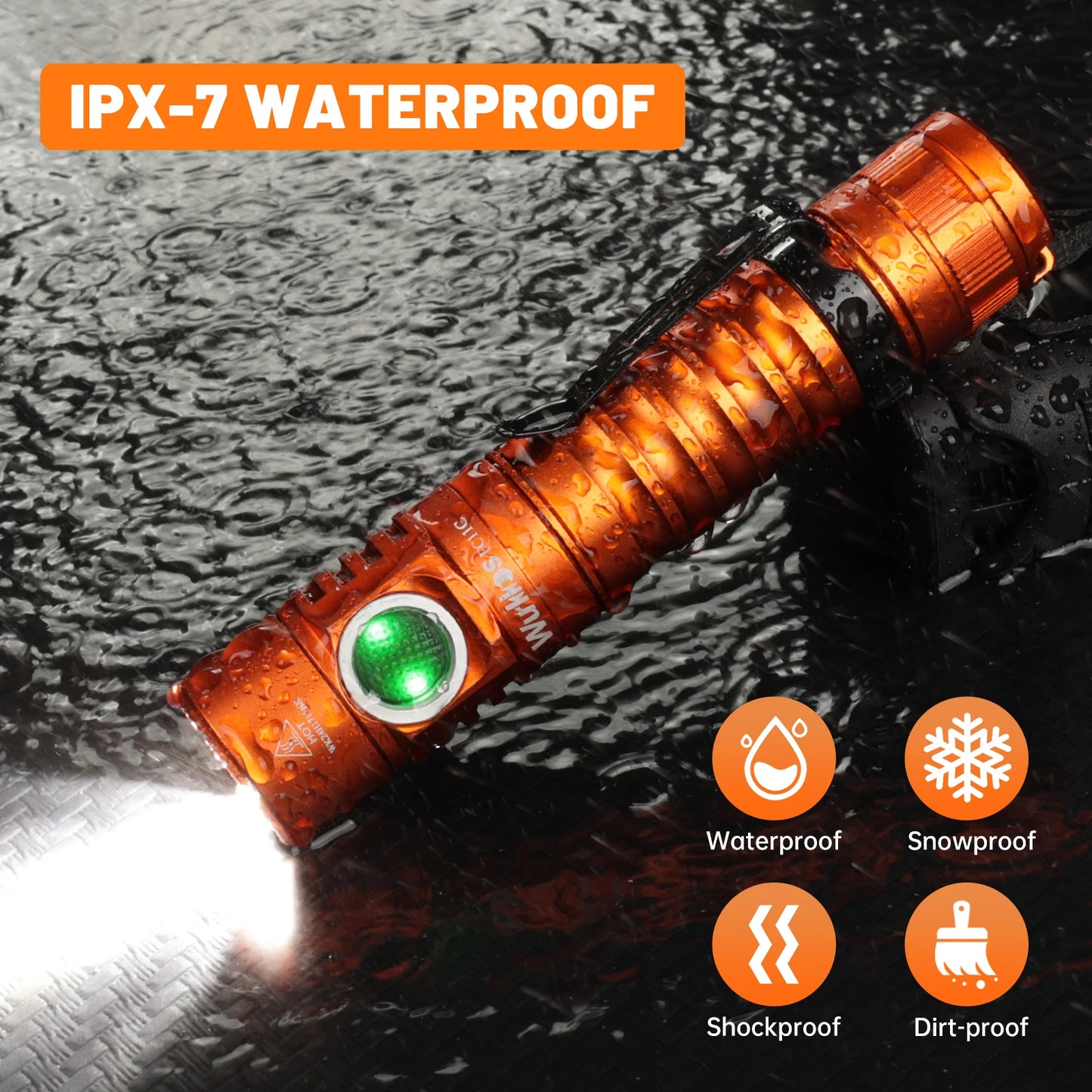 FC11C Nichia 519A Buck Circuit Flashlight Max ouput 1200 LM USB C Rechargeable EDC Torch