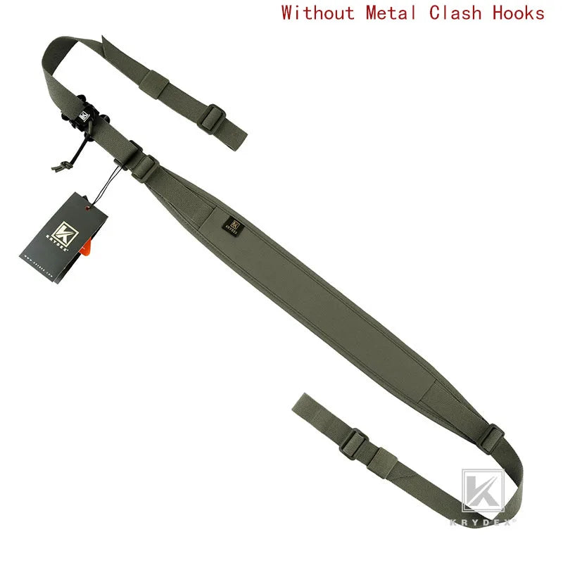 KRYDEX Tactical padded Gun Sling, Removable 2 Point / 1 Point 2.25"