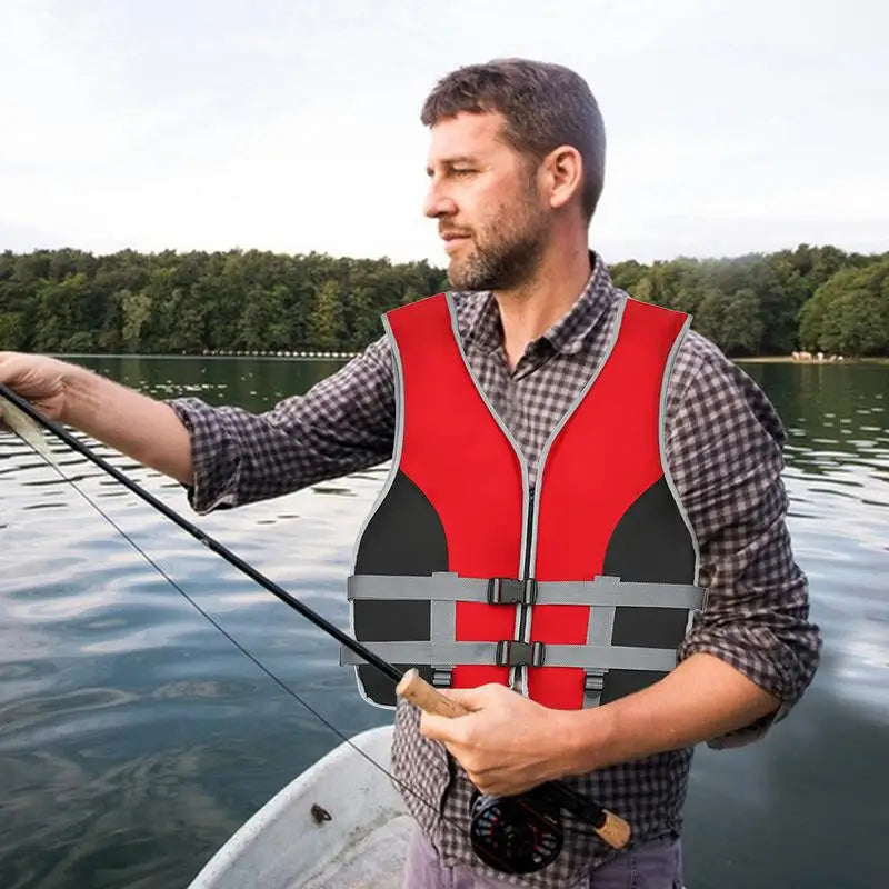 Women Life Vest With Lifeguard Whistle Lightweight Adults Swimming Vest For Water Skiing Boating