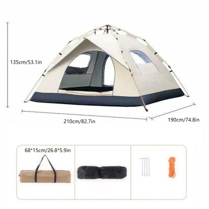Automatic Pop-Up Travel Camping Tent with Two doors & Windows