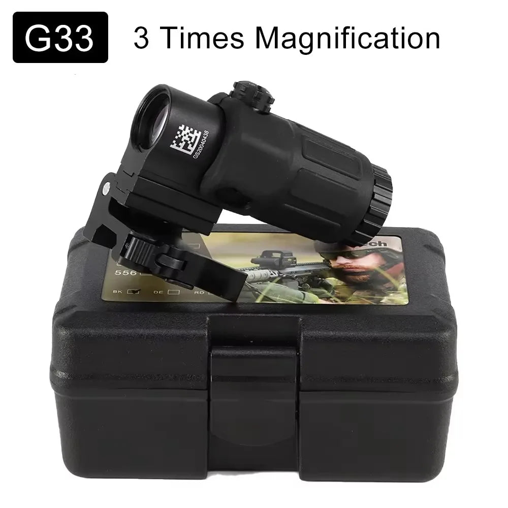 G33 G43 G45 Sight Fixed 3X 5X Magnifier Scope With Switch to Side Quick Detachable QD Mount