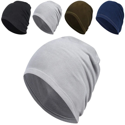 Winter  Running Skiing Cycling Helmet Liner Thermal Fleece Windproof for Men Women