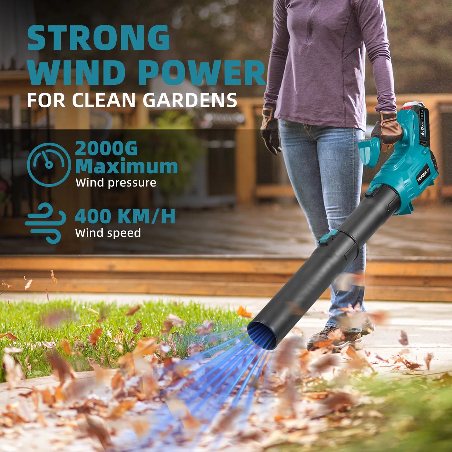 25000RPM Brushless Electric Blower High Powerful Garden Leaf Dust Blowing Snow Cleaning Tool