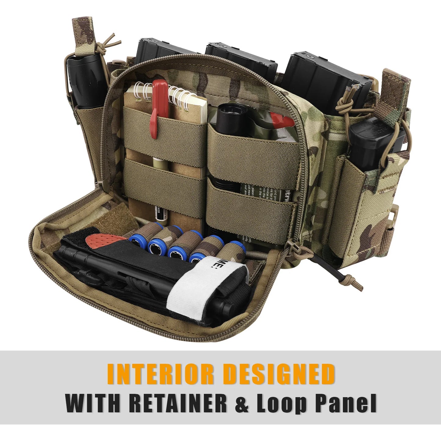 Backpack Bag with Chest Rig Vest for Magazine Pouch