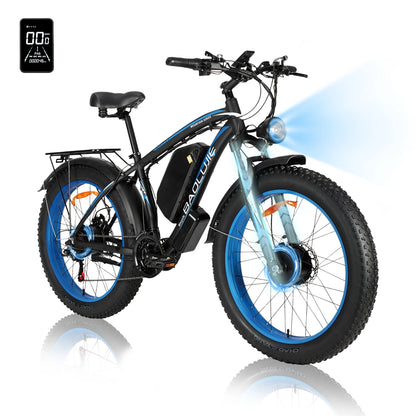 Electric Bicycle 60V 30AH Battery Max Speed 42 MPH