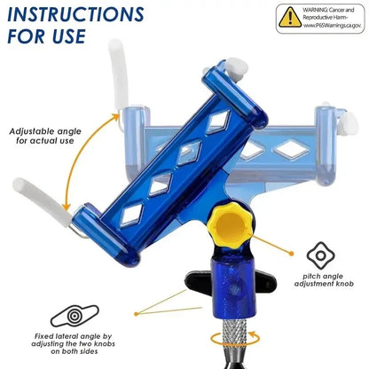 2-piece stainless steel fishing rod holder, 360° adjustable self-lock