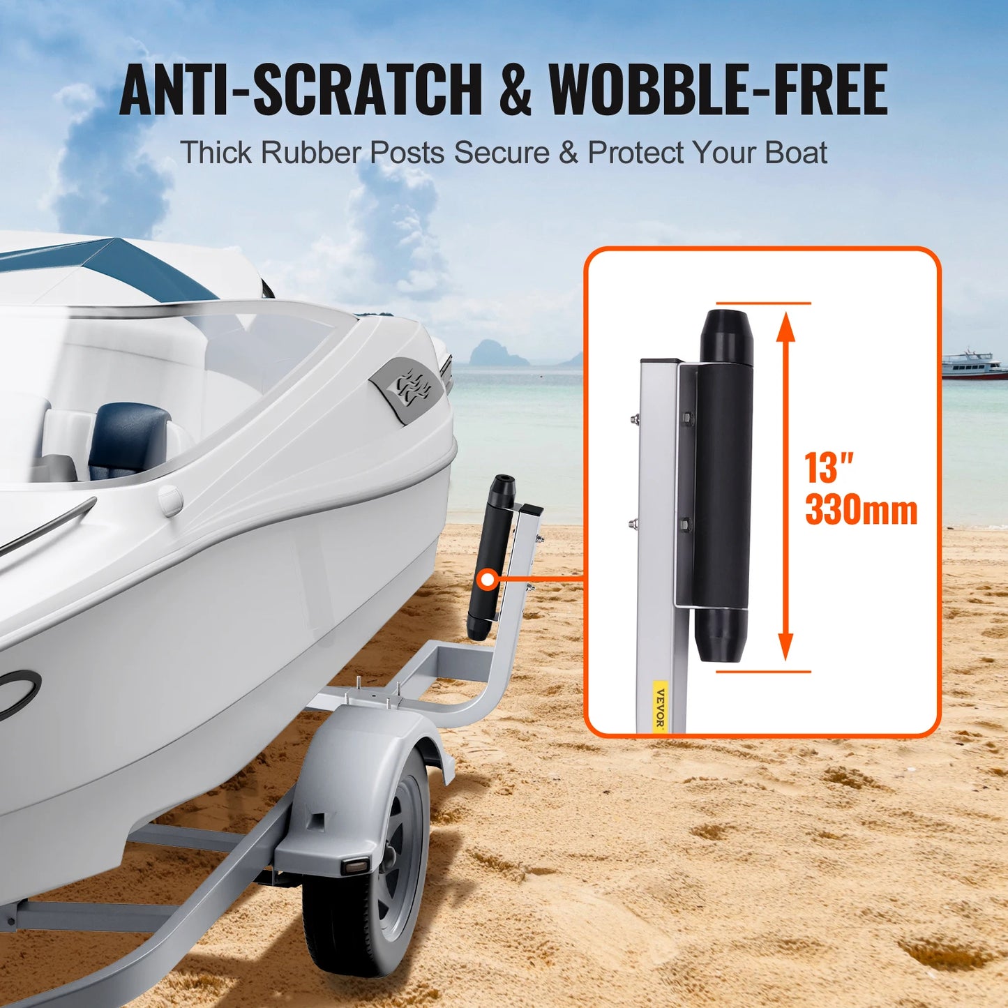 SucceBuy Boat Trailer Guide Adjustable Guide Poles 2PCS Rustproof Galvanized Steel Trailer Guide for Ski Boat Sailboat Trailer